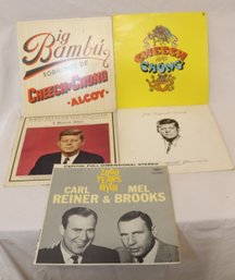 Vintage Vinyl Records:  Cheech & Chong, JFK, And Carl Reiner & Mel Brooks  (S-24)