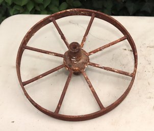 Antique Metal Wheelbarrow Wheel (G-27)