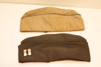 Pair Of WWII Army Hats Capitan Bars (M-21)