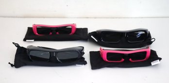 4 Pairs SONY 3D Glasses TDGBR50.  (E-33)