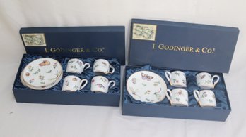 2 Godinger Demitasse Tea Set (A-19)