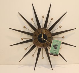 Vintage Welby Starburst Clock 25' Diameter MCM Mid Century Modern (M-24)