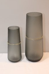 Pair Of Glass Vases (J-17)