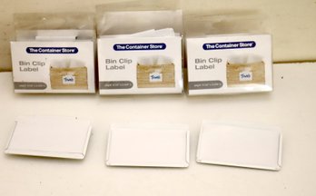 6 Container Store Bin Clip Labels (E-40)