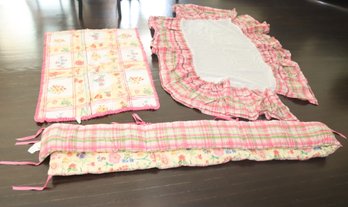 Super Cute Willow Crib Set Skirt, Bumper And Blanket Set 2 (L-27)