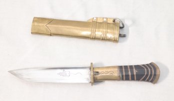 Brass Knife With Scabbard (L-31)