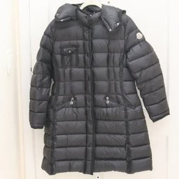 Moncler 3/4 Length Down Hooded Puffer Jacket Size 5