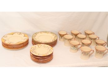 Gubbio Italy Caff Plates And Cups 30 Pcs. (R-81)