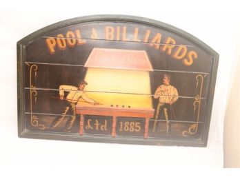 Pool & Billiards Antique Style Sign (R-61)