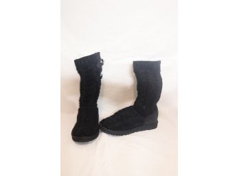 Black Woven Ugg Boots (R-17)