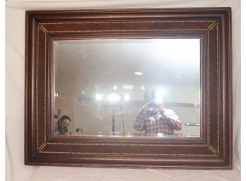 Rectangular Wood Framed Wall Mirror (R-77)
