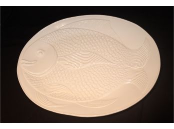 White Oval Fish Platter Made In Portugal (R-45)