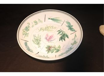 William-sonoma Herb Large Ceramic Serving Bowl. (A-12)