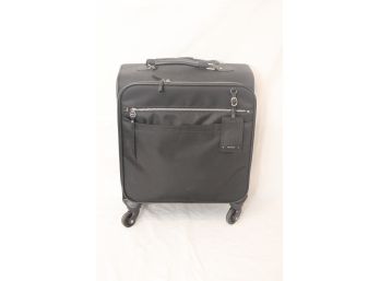 Parfois Black Leather Roller Carry On Bag Suitcase