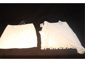 2 New With Tags  White Skirts Theory,  Emory Park / Pink & Honey (R-87)