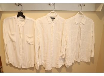 3 White Button Down Shirts (C-16)