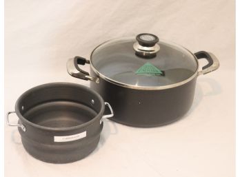 Calphalon Commercial Hard Anodized Aluminum Steamer Insert & Uniware Pot