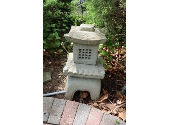 Vintage Concrete Chinese Pagoda Cement Garden Statue (Pagoda #2)