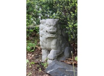 Vintage Concrete Foo Dog Cement Garden Statue