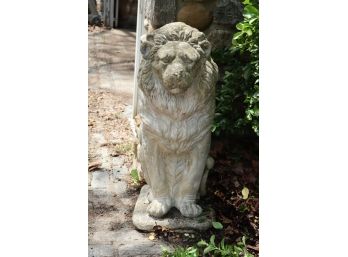 Pair Of Vintage Concrete Cement Lions