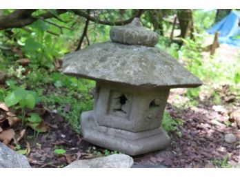 Vintage  Concrete Chinese Pagoda Cement Garden Statue