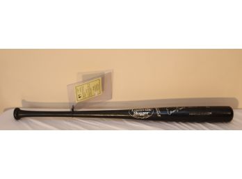 Signed Ernie Banks Louisville Slugger Black Baseball Bat W/ COA