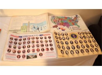 Vintage America Presidents Place Mats