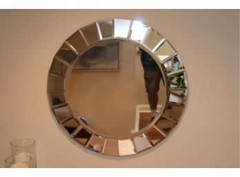 34' Round Wall Mirror W/ Mirrored Border!