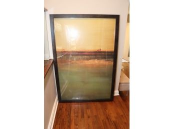 Espresso Wood Framed Modern Art 64' X 44'