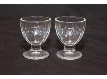 Vintage Clear Glass Egg Cups