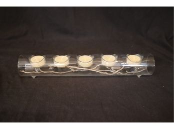 5 Votive Glass Tube Candle Holder