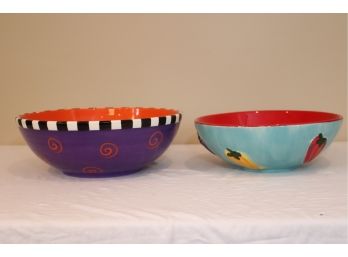 Pair Of Fun Serving Bowls