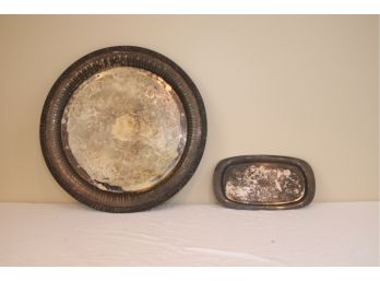 Pair Of Silverplate Trays