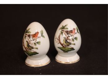 Vintage Herend Egg Shaped Salt & Pepper Shakers S&P