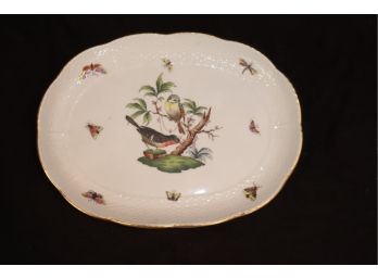 Vintage Herend Rothschild Bird Footed Platter For Repair