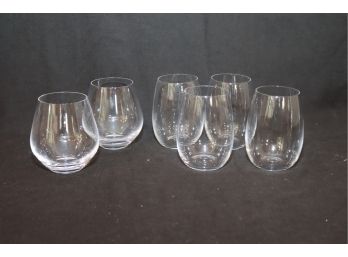 2 Red Wine And 4 White Wine Stemless Glasses