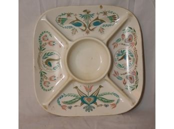 Vintage Waverly Moulded Snack Chips Dip Tray