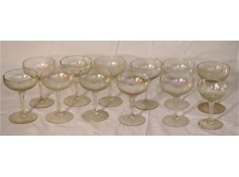 12 Vintage Champagne Glasses