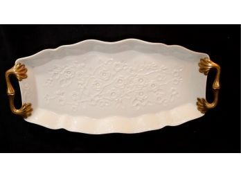 Vintage Lenox Platter 14k Gold Trim