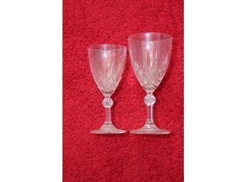 Set Of 21 Vintage Red And White Wine Glasses