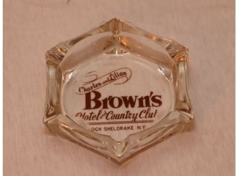 Vintage Brown's Hotel & Country Club Loch Sheldrake, NY Ashtray Catskills