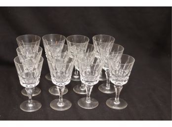 Set Of 12 Vintage Crystal Wine Glasses (CG-2)