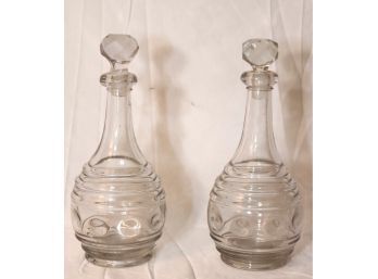 2 Glass Decanters