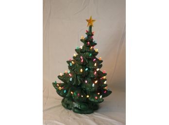 Vintage Light Up Ceramic Christmas Tree