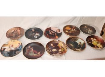 Set Of 10 Knowles Norman Rockwell Collector Plates (NR2)