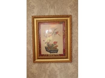 Vintage Raymond Waites Studio Framed Asian Wall Art