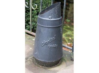 Vintage Metal Charcoal Caddy Flower Pot