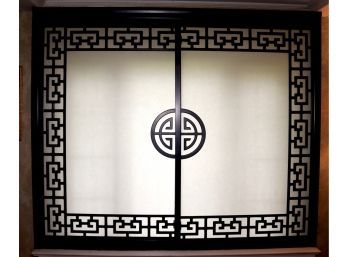 Sliding Wood Framed And Rice Paper Sliding Window Shade