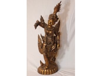 Carved Wooden Thai Figure 35' Tall