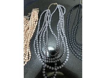 Costume Jewelry Beaded Multi-strand Necklaces  (cj-9)